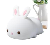 Animal Lamp - 13*9*6.5cm Cute Bunny Silicone Rechargeable Home Decor | Cute Night Lights,for Home Bedroom Bathroom Nursery Bedside Nightstand Desktop Tabletop Hallway Toilet Daily Winter