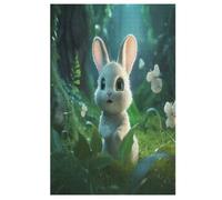 Animal Lapin Puzzle Enfants 1000pcs, Puzzles en Bois- Kit Bricolage Relax Jeux pour Adolescents Et Adultes Cadeaux (78×53cm)