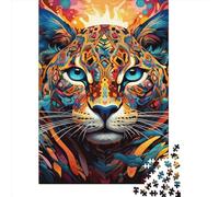 Animal Leopard Puzzle 1000 Pièces Educa Jouet en Bois Cadeau Unique De l'art De La Décoration Jeu Éducatif Challenge Toy Adultes & Enfants des 14 Ans 1000pcs (38x26cm)