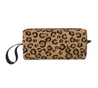 Animal léopard Sauvage imprimé, Trousse de Maquillage Trousse à cosmétiques Trousse de Toilette de Voyage Portable Pochette de Maquillage