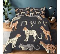 Animal Léopard Simple Soft Printed Comforter Set 200×200 cm, Lightweight All-Season Bedding for Summer AC and Winter Warmth, Noir Quilted Comforter, Perfect for Guest Room Refresh
