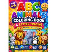Animal Letter Recognition & Coloring Book for Kids Ages 3-6: Learn Animal Names with Big, Bold Coloring Pages for Toddlers and Preschoolers | Premium Color Edition