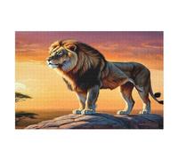 Animal Lion - Puzzle en Bois Adulte 1000 P - Challenge Puzzles - Adultes Et EnfFourmis À Partir De 12 Ans （75×50cm）