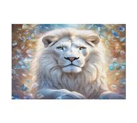 Animal Lion Puzzles en Bois, De Décompression Puzzle, pour Adultes Enfants 1000 Pièces Jouets De Décompression (75×50cm)