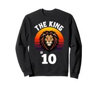 Animal Lion The King is 10 Year Old Funny Sweatshirt
