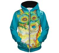 Animal Lion Tigre Léopard Sweat à Capuche zippé imprimé en 3D Sweat à Capuche surdimensionné Harajuku Y2k pour Homme Manteaux à Poche pour Femmes Streetwear