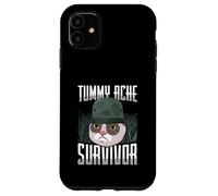 Animal Lover Funny Cat Meme Dire Un Survivant De Mal Au Ventre Coque pour iPhone 11