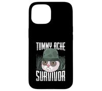 Animal Lover Funny Cat Meme Dire Un Survivant De Mal Au Ventre Coque pour iPhone 15