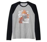 Animal Lover Just Girl Who Loves Red Pandas Kawaii Cœur Manche Raglan