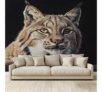 Animal lynx Papier Peint Panoramique Papier Peint Intissé Poster Geant Mural Personnalisé 3D Peinture Murale Tv Pour Salon Chambre Décoration Murale 300(H) x 210(L) cm