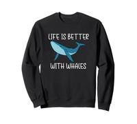 Animal Marin Mignon de la Vie avec des Baleines Sweatshirt
