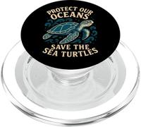 Animal Marin « Protect Our Oceans Save The Sea Turtle » PopSockets PopGrip pour MagSafe