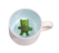 Animal Migne Frog Coffee Mug, drôle de dessin animé Figurine Tasse de thé au lait, cadeaux grenouille pour amis filles filles femme grand-mère taune anniversaire présent () tasse café