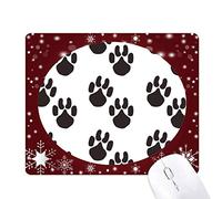 animal mignon empreinte silhouette empreinte tapis de souris en hiver flocon de neige