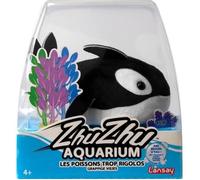 Lansay - ZHU ZHU Aquarium - Margot Le Petit Orque - Noir&Blanc - Peluche Douce & Interactive pour Enfants dès 4 Ans - Poisson Rigolo & trop Mignon - Mini Univers sous Marin Enchanté- Pas Besoin d'eau