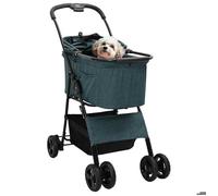 ANIMAL® Moderne Poussette Pliante pour Animaux- résistant à l'eau - Réglable Vert 81 x 47 x 99 cm