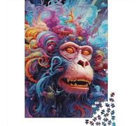 Animal Monkey Puzzle 1000 Pieces Cadeau Unique Jeu Éducatif Défi Jouet À De Qualité Supérieure Peinture Art pour Adultes Et Enfants 1000pcs (75x50cm)
