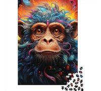 Animal Monkey Puzzles 1000 Pièces Cadeau Unique Jeu Éducatif Challenge Toy À De Qualité Supérieure Peinture Art pour Adultes Et Enfants À Partir De 14 Ans 1000pcs (75x50cm)