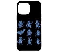 Animal Music Retro années 90 Jeu d'instruments de Concert Coque pour iPhone 13 Pro Max