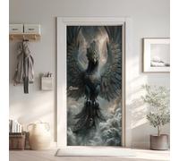 Animal Mythique Poster De Porte Trompe L'oeil, Oiseaux Mystérieux Auto-Adhésif Sticker Mural, pour Chambre Salon Cuisine Nuage Fantastique Stickers Autocollants de Porte 85x215 cm