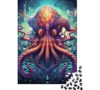 Animal Octopus Puzzles 1000 Pieces Cadeau Unique Jeu Éducatif Challenge Toy À De Qualité Supérieure Peinture Art pour Adultes Et Enfants À Partir De 12 Ans 1000pcs (75x50cm)