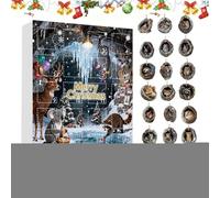 Animal Ornament Calendar Advents, 24 Day Countdown Tree Calendar, Cute Holiday Animal Pendant Set for Christmas Tree, Window, Balcony, Door, Car, Porch, Backpack Decor