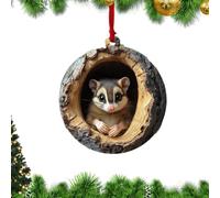 Animal Ornaments Pendentif décoratif en acrylique 2D en forme de trou | Décorations de sapin de Noël pour vacances, maison, chambre, mur, fenêtre, porte, lieu de travail