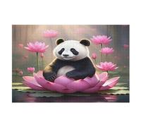 Animal Panda Puzzle Adulte 1000 Pièces Artisanat Cadeau Famille Puzzles Classique 3D Puzzle Jouet en Bois Cadeau Unique Décoration Intérieure (75×50cm)