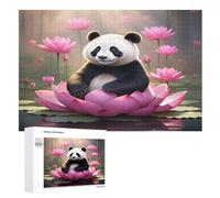 Animal Panda - Puzzle en Bois Adulte 1000 P - Challenge Puzzles - Adultes Et Enfants À Partir De 12 Ans （75×50cm）
