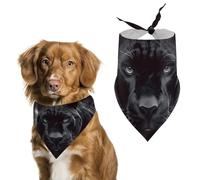 Animal Panther Bandana triangle pour chien lavable en polyester Bavoirs mignons pour animaux de compagnie pour chiens de taille moyenne et grande taille chiots et chats