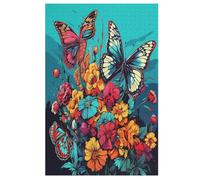 Animal Papillon - Puzzle en Bois Adulte 1000 P - Challenge Puzzles - Adultes Et Enfants À Partir De 12 Ans 78×53cm