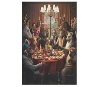 Animal Party Puzzles Adulte 1000 Pieces Cadeau Famille Puzzle Classique 3D EnfantsJouet en Bois Cadeau Unique 78×53cm