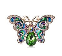 Animal Pearl Brooch Women Rhinestone Large Butterfly Jewelry Colorful Insect pins Vintage s Made in China