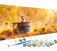 animal Peinture Numero Adulte,Grand Peinture par Numero Adulte Papillon Motif Désign,DIY Loisirs Créatifs Adultes Artisanat Kit avec Pinceaux Peintures,Decoration Murale,Sans Cadre 60 x 120cm Z-790