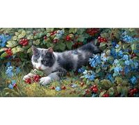 Animal Peinture par Numero Adulte Paysage Peinture Numero Adulte Enfant,DIY Paint by Numbers avec 70x120cm Toile + Acryliques + Pinceaux + Images de Référence,Decoration Chambre,Cadeau Femme,-fu422u