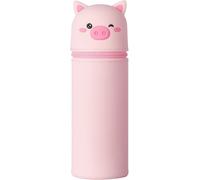 Animal Pencil Case Pencil Case Pen Holder For Office Boys Girls Soft Silicone Kawaii Cute Zipper, Pink Pig, Pencil Case