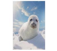 Animal Phoque Puzzle De 1000 Pièces pour Adultes, Adolescents Et Enfants Puzzles, Décompression Intellectuelle, Jeu Familial Amusant 78×53cm