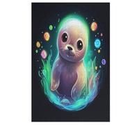 Animal Phoque Puzzle De 1000 Pièces Puzzle en Bois pour Enfants Adultes, Puzzle en Matériau Recyclé De Qualité Supérieure (78×53cm)