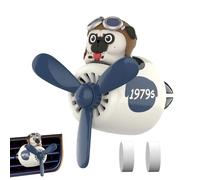 Animal Pilot Désodorisant pour voiture - 6,2 x 6 x 4,8 cm - Ventilateur de sortie d'air automobile à hélice, motif animal mignon, diffuseur d'arômes portable de voiture, clip d'aération avec rotation