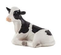 ANIMAL PLANET Farm Life Holstein Calf Lying Down Toy Figure, Black/White (387082