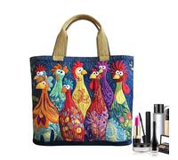 Animal Print Tote, Quilted Lightweight Handbag, 14 Inch Quilteds Purse with Spacious Interior, Stylish Women Tote Bag, Durable Quilted Carryall with Fun Design Work Travel Bag for Office and School