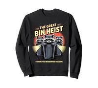 Animal Puns The Great Bin Heist Funny Raton Laveur Sweatshirt