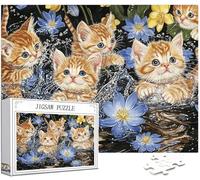 Animal Puzzle 4000 Pièces Adultes, Grand Bois Puzzle Chat Motif Désign, 141x87cm Jigsaw Bricolage Artisanat 14 Ans Activité Familiale Emballage Cadeau pour Decoration Murale Maison Chambre, Model269