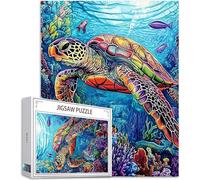 Animal Puzzle 4000 Pièces Adultes, Grand Bois Puzzle Tortue de mer Motif Désign, 141x87cm Jigsaw Bricolage Artisanat 14 Ans Activité Familiale Cadeau pour Decoration Murale Maison Chambre, Model521