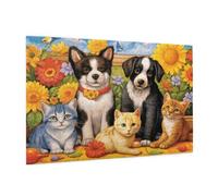Animal Puzzle 5000 Pièces Adultes Puzzle Faire La Fête Motif Design avec Emballage Cadeau pour Cadeau Femme, Activité Familiale Stimulante Débutants pour Decoration Murale Maison 105 x 156 cm -199Y