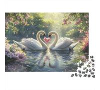 Animal Puzzle Adulte 1000 Pièces en Bois - Swan Jeu D'Intelligence Artistique, Cadeau DIY Original, Décoration Intérieure Élégante 1000pcs (75x50cm)