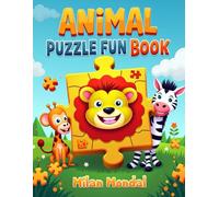 Animal Puzzle Fun Book: Exciting Mazes, Word Searches & Brain Games with Cute Animals for Kids Ages 4-8