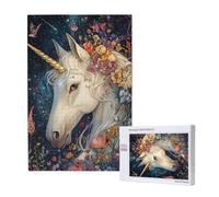 Animal Puzzle Licorne 500 Pièces Adultes, DIY Puzzles Classiques Art avec Boîte d'emballage et Photos de Référence, Relaxation/Soulagement du Stress/Jeux Amusants, Creatif Cadeau pour Femme M-1746