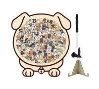 Animal Puzzle Set - 135pcs Wooden Cat Dog Learning Game Display
