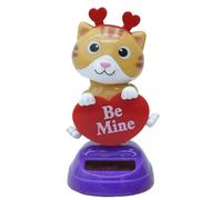 Animal qui danse solaire : mignon pour planche, figurine de fenêtre avec tête, décoration de bureau de Saint-Valentin, statuette de danse avec énergie, jouet de danse à énergie solaire Pa
